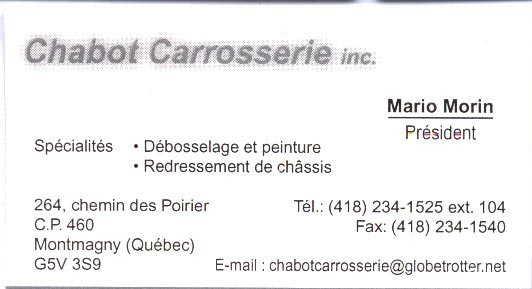 Chabot Carrosserie inc.