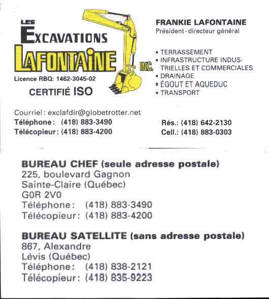 Les excavations Lafontaine