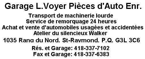Garage L. Voyer Pices d'Auto Enr.