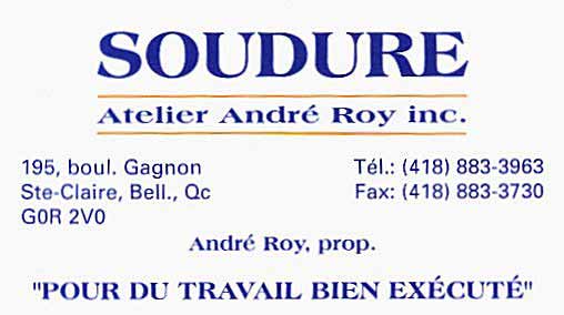 Soudure Atelier Andr Roy inc.