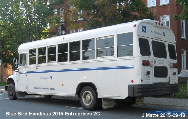 BUS/AUTOBUS: Blue Bird Handibus 2015 Entreprise 2G