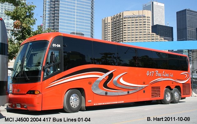 BUS/AUTOBUS: MCI J4500 2004 417 Bus Line