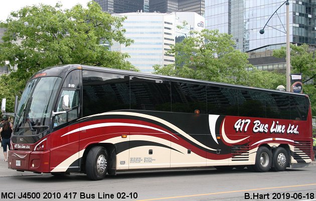 BUS/AUTOBUS: MCI J4500 2010 417 Bus Line