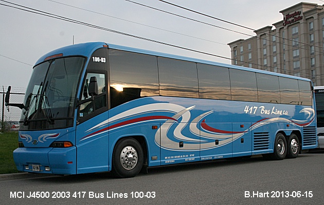 BUS/AUTOBUS: MCI J4500 2003 417 Bus Line