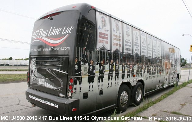 BUS/AUTOBUS: MCI J4500 2012 417 Bus Line