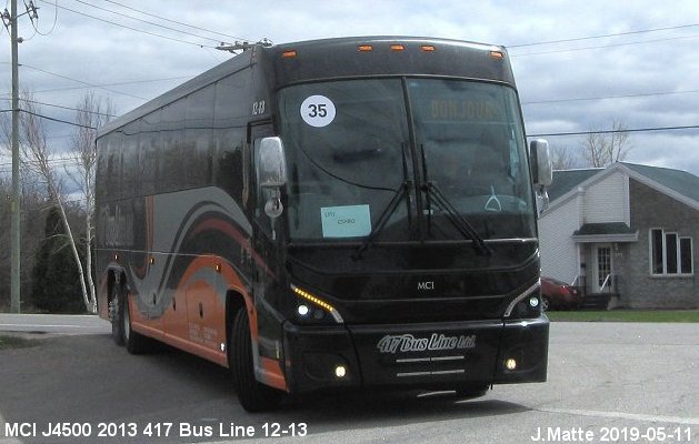 BUS/AUTOBUS: MCI J4500 2013 417 Bus Line