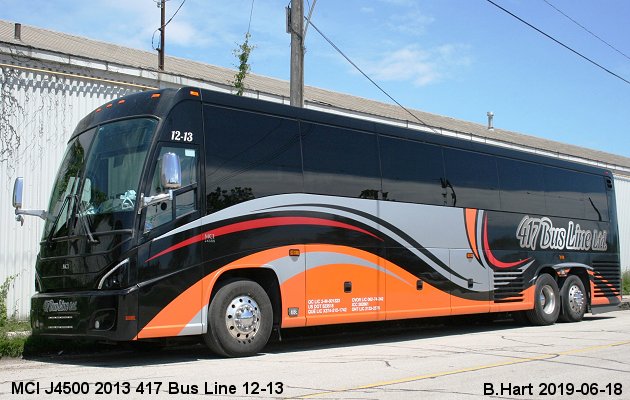 BUS/AUTOBUS: MCI J4500 2013 417 Bus Line