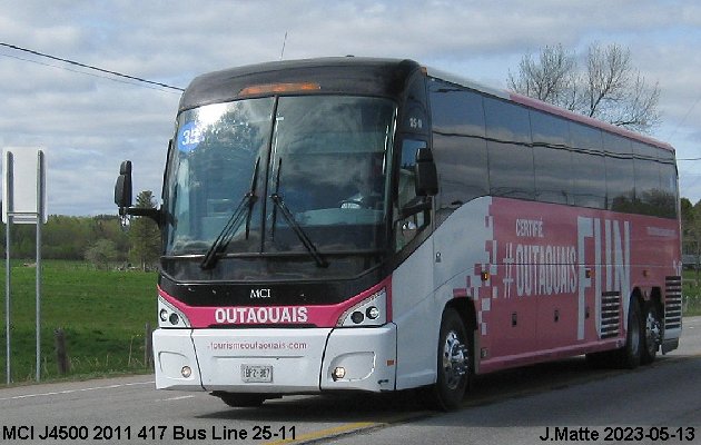 BUS/AUTOBUS: MCI J4500 2011 417 Bus Line