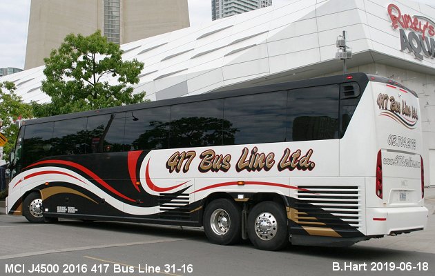 BUS/AUTOBUS: MCI J4500 2016 417 Bus Line