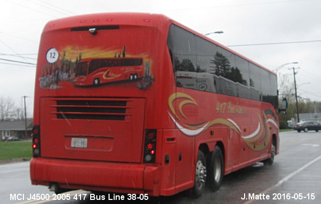 BUS/AUTOBUS: MCI J4500 2005 417 Bus Line