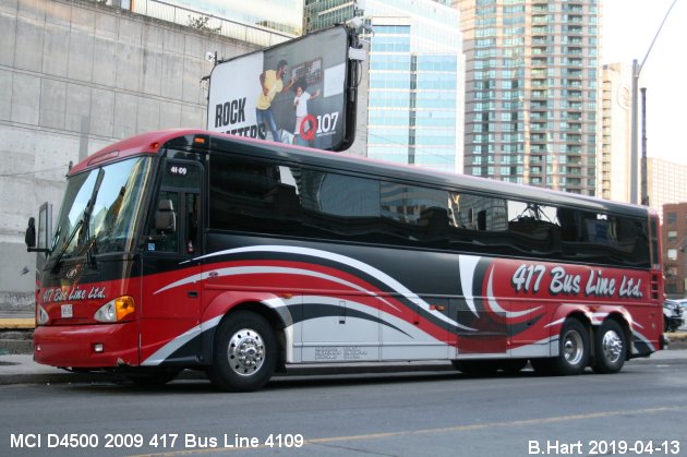 BUS/AUTOBUS: MCI J4500 2009 417 Bus Line