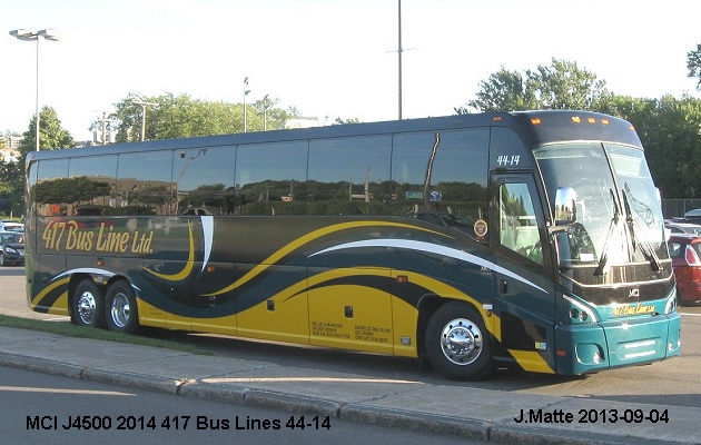 BUS/AUTOBUS: MCI J4500 2014 417 Bus Line