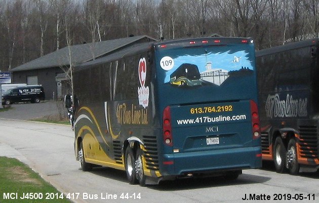 BUS/AUTOBUS: MCI J4500 2014 417 Bus Line