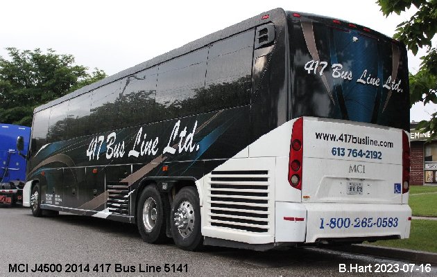 BUS/AUTOBUS: MCI J4500 2014 417 Bus Line