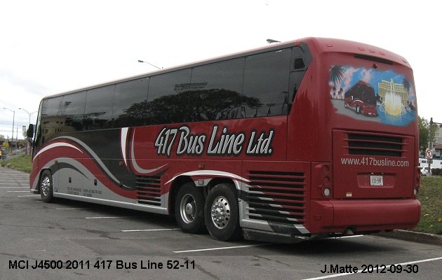 BUS/AUTOBUS: MCI J4500 2011 417 Bus Line