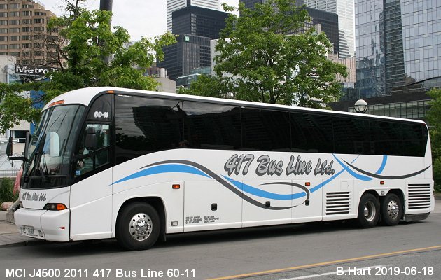 BUS/AUTOBUS: MCI J4500 2011 417 Bus Line