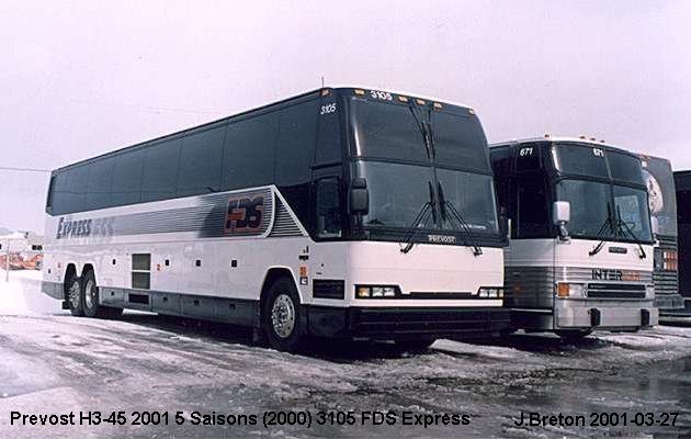 BUS/AUTOBUS: Prevost H3-45 2001 5 Saisons (2000)