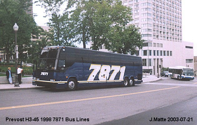 BUS/AUTOBUS: Prevost H3-45 1998 7871BusLines