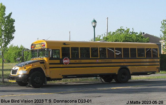 BUS/AUTOBUS: Blue Bird Vision 2023 T.S. Donacona