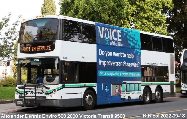 BUS/AUTOBUS: Alexander-Dennis Enviro 500 2008 Victoria Transit