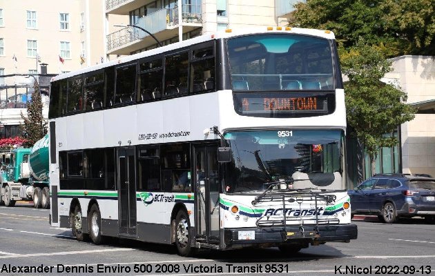 BUS/AUTOBUS: Alexander-Dennis Enviro 500 2008 Victoria Transit