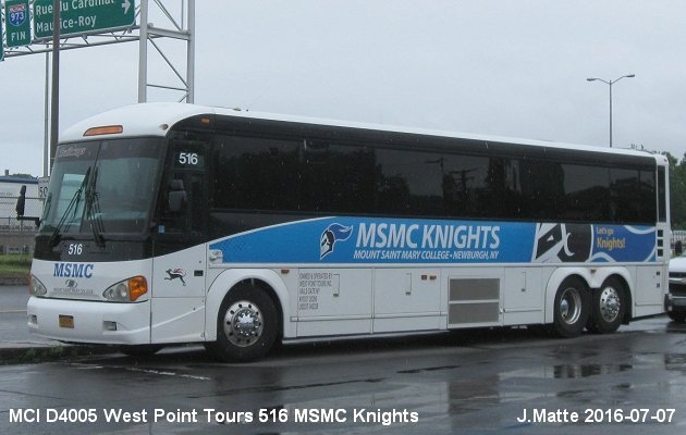 BUS/AUTOBUS: MCI D4005 2008 West Point Tours