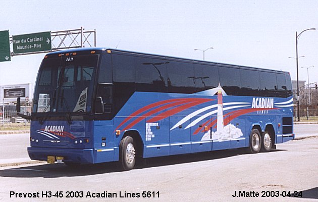 BUS/AUTOBUS: Prevost H3-45 2003 Acadian