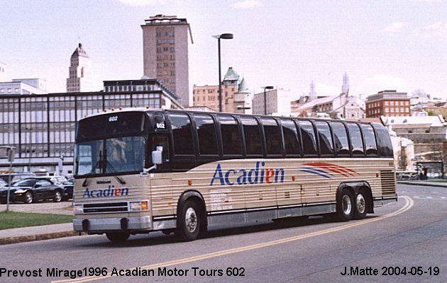 BUS/AUTOBUS: Prevost Mirage 1996 Acadian Motor Tours