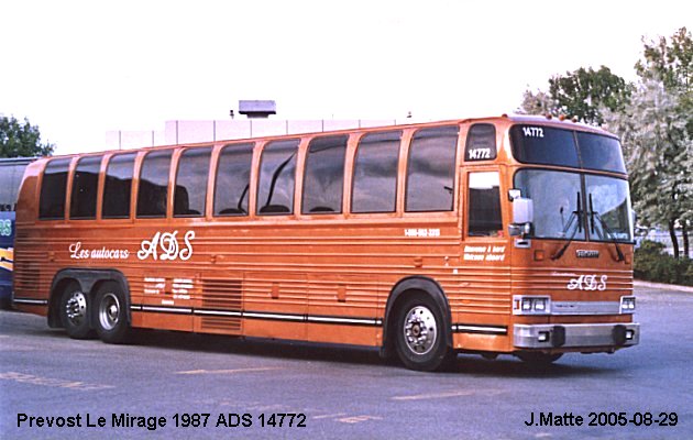 BUS/AUTOBUS: Prevost Le Mirage 1987 A.D.S.