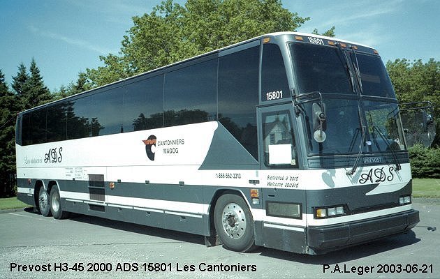 BUS/AUTOBUS: Prevost H3-45 2000 ADS