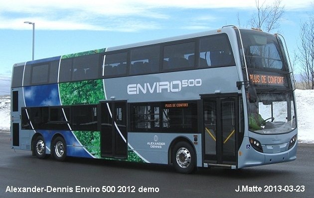 BUS/AUTOBUS: Alexander-Dennis Enviro 500 2012 Autobus de la Cite