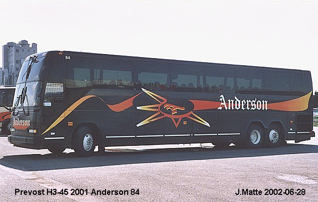 BUS/AUTOBUS: Prevost H3-45 2001 Anderson