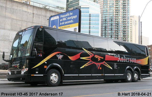 BUS/AUTOBUS: Prevost H3-45 2017 Anderson