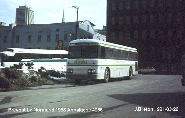 BUS/AUTOBUS: Prevost Le Normand 1963 Appalache