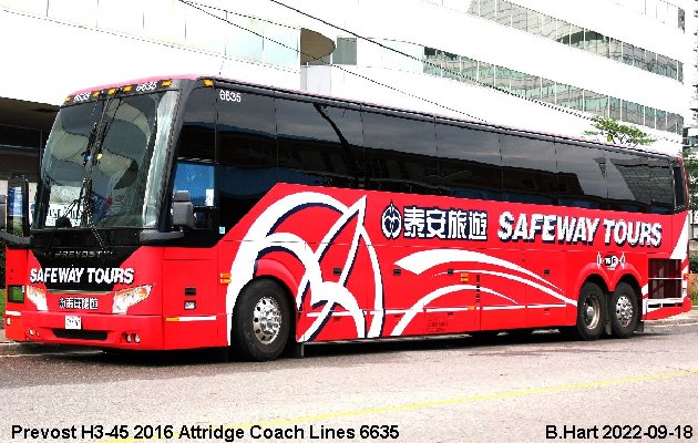 BUS/AUTOBUS: Prevost H3-45 2016 Attridge