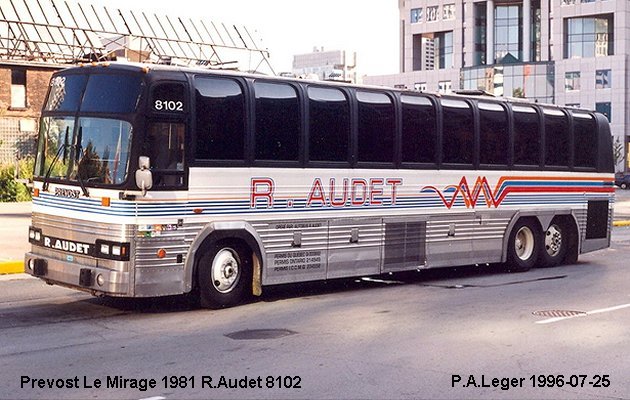 BUS/AUTOBUS: Prevost Mirage 1981 Audet