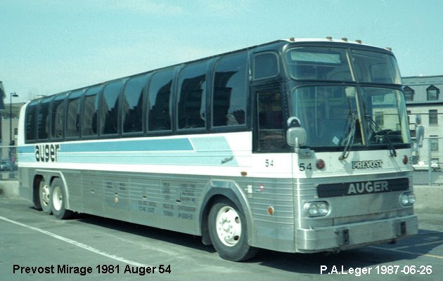 BUS/AUTOBUS: Prevost Mirage 1981 Auger