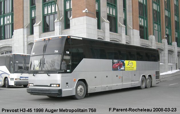 BUS/AUTOBUS: Prevost H3-45 1998 Auger