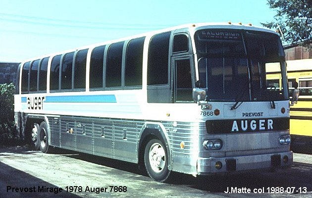 BUS/AUTOBUS: Prevost Le Mirage 1978 Auger