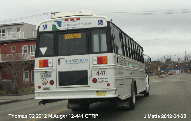 BUS/AUTOBUS: Thomas Transit Liner C2 2012 M Auger