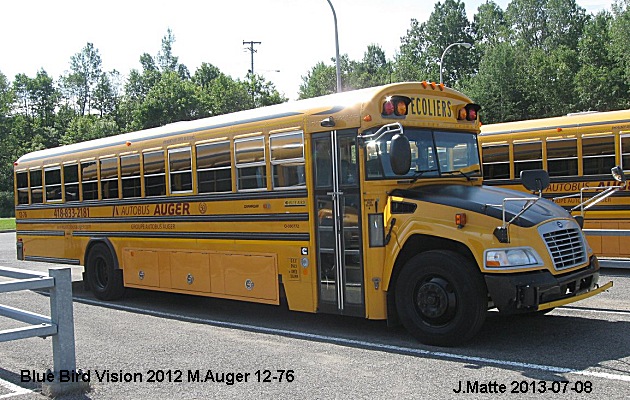 BUS/AUTOBUS: Blue Bird Vision 2012 M Auger