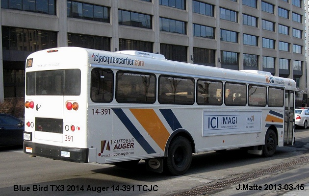 BUS/AUTOBUS: Blue Bird TX3 2014 Auger M