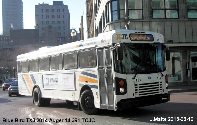 BUS/AUTOBUS: Blue Bird TX3 2014 Auger M