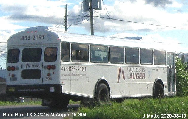 BUS/AUTOBUS: Blue Bird TX3 2015 M.Auger