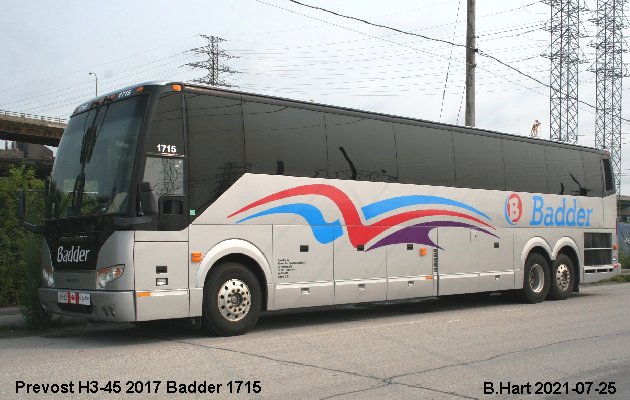 BUS/AUTOBUS: Prevost H3-45 2017 Badder