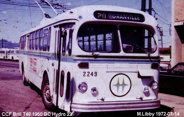 BUS/AUTOBUS: C.C.F./Brill T 48 1950 BC Hydro