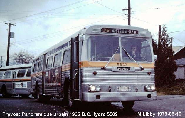 BUS/AUTOBUS: Prevost Panoramique Urbain 1965 BC Hydro