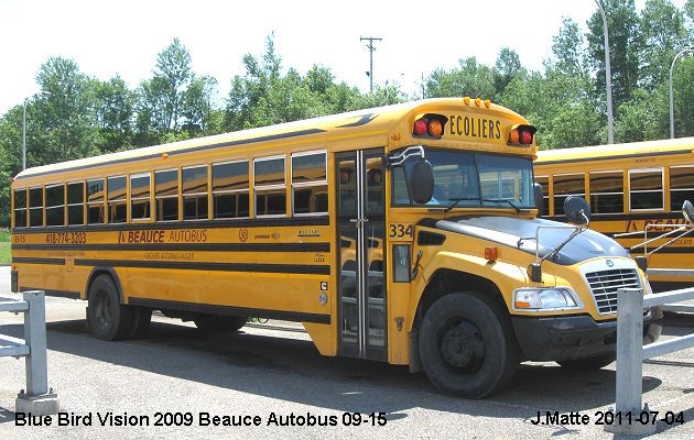 BUS/AUTOBUS: Blue Bird Vision 2009 Beauce Autobus