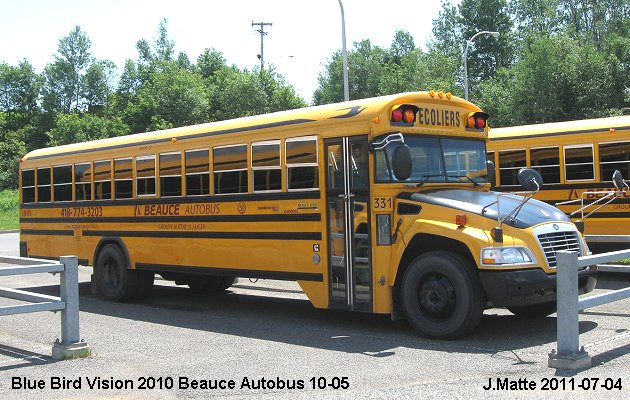 BUS/AUTOBUS: Blue Bird Vision 2010 Beauce Autobus