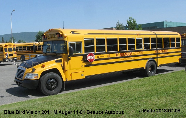 BUS/AUTOBUS: Blue Bird Vision 2011 Beauce Autobus